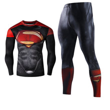 Cargar imagen en el visor de la galería, Conjunto Camiseta y Leggings SuperHéroes Superman