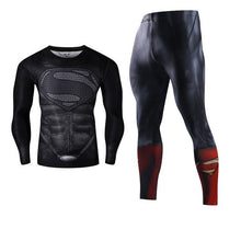 Cargar imagen en el visor de la galería, Conjunto Camiseta y Leggings SuperHéroes Superman