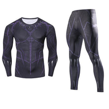 Cargar imagen en el visor de la galería, Conjunto Camiseta y Leggings SuperHéroes Black Panther